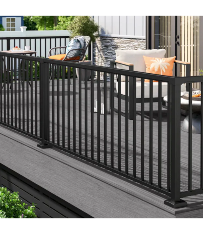53599 Matte Black Aluminum Deck Post 2"W x 2"L x 3'H