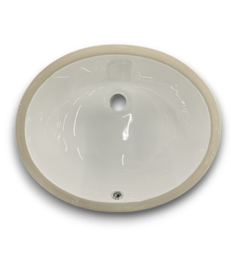 53600 Vitreous China Undermount Oval Bathroom Sink 15"
