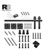 53593 Matte Black Indoor Single Barn Door Hardware Kit