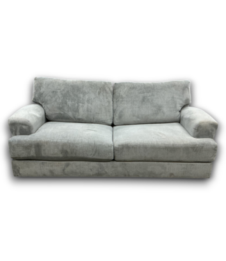 53605 Silver Gray Microfiber Couch 91"L