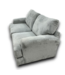 53605 Silver Gray Microfiber Couch 91"L