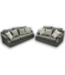 53607 Steel Gray Sofa Set of 2-pcs