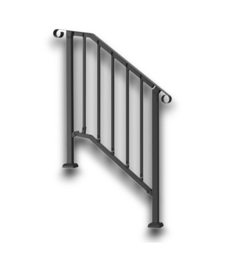 53609 Black Iron Handrail for 2-3 Steps