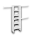 53618 White Solid Wood Tower Closet System