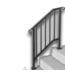 53609 Black Iron Handrail for 2-3 Steps