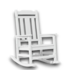 53619 White Outdoor HDPE Rocking Chair