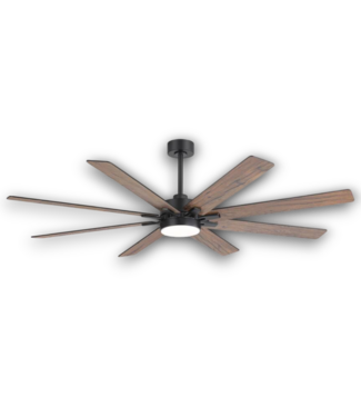 53621 72-Inch Black & Dark Walnut LED 8-Blade Ceiling fan
