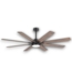 53621 72-Inch Black & Dark Walnut LED 8-Blade Ceiling fan