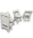 53625 White Wood Frame Outdoor Seats - Set of 20