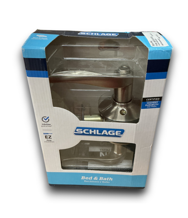 53630 Satin Nickel Bed & Bath Door Handle