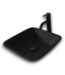 53633 Black Vessel Sink with Faucet 16"