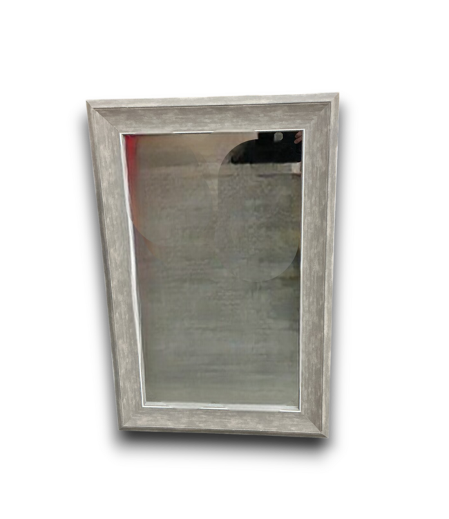 53629 24"W x 36"H Rectangle Wood Gray Framed Mirror