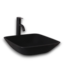 53633 Black Vessel Sink with Faucet 16"