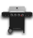 53637 Black and Silver 4-Burner Liquid Propane Gas Grill