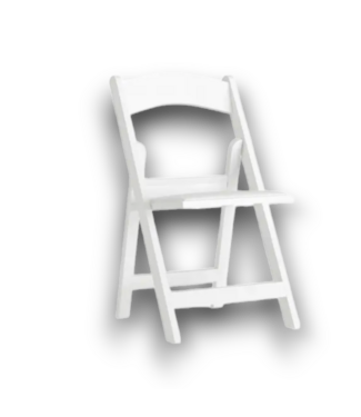53625 White Wood Frame Outdoor Seats - 4 Chairs in 1 Box