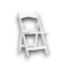 53625 White Wood Frame Outdoor Seats - Set of 20