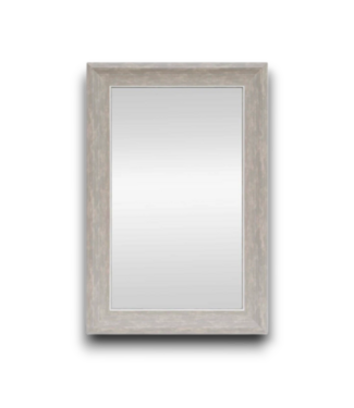 53629 24"W x 36"H Rectangle Wood Gray Framed Mirror