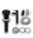 53633 Black Vessel Sink with Faucet 16"