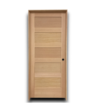 53645 Prehung Unfinished 5-Panel Interior Solid Door 34" x 80" LH