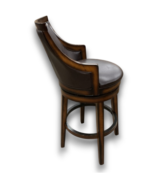 53651 Rustic Oak Wood Barstools Set of 2