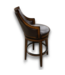 53651 Rustic Oak Wood Barstools Set of 2