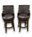 53651 Rustic Oak Wood Barstools Set of 2