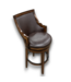 53651 Rustic Oak Wood Barstools Set of 2
