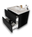 53656 Black Floating Bathroom Sink Base Cabinet 24"W