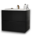 53656 Black Floating Bathroom Sink Base Cabinet 24"W