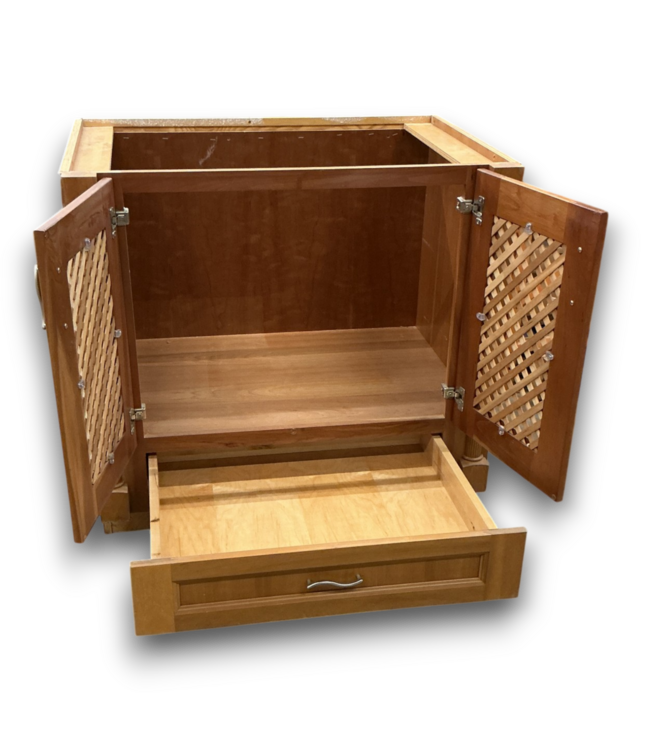 53665 Rustic Wood Bathroom Vanity