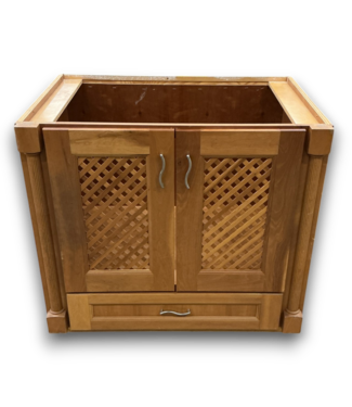 53665 Rustic Wood Bathroom Vanity