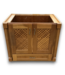 53665 Rustic Wood Bathroom Vanity