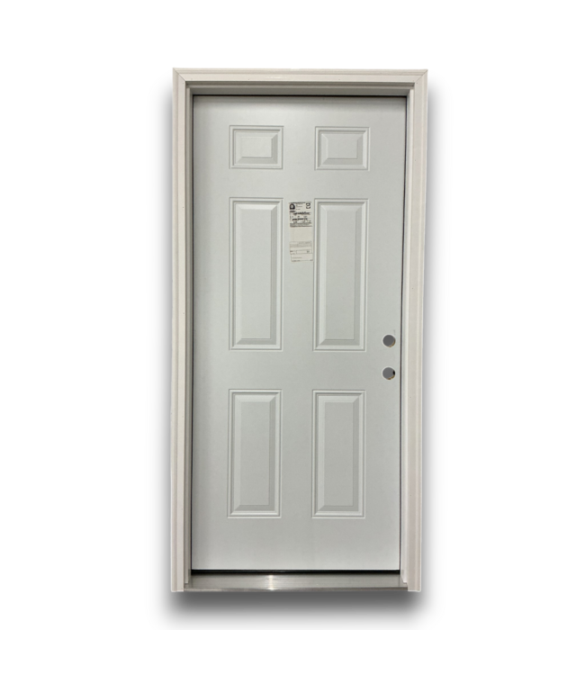53668 6-Panel Steel Prehung Exterior Door