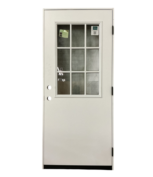 53670 9 Lite Reddish Brown Prehung Exterior Door 34 x 78