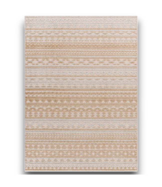 53673 Natural Tan & Grey Area Rug 8' x 10'