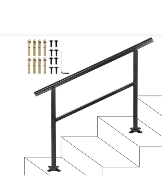 53680 Black Finished Aluminum Interior/Exterior Handrail