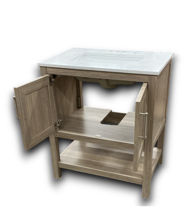 53687 30-in Latte Brown Undermount Bathroom Sink Vanity