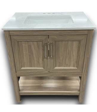 53687 30-in Latte Brown Undermount Bathroom Sink Vanity