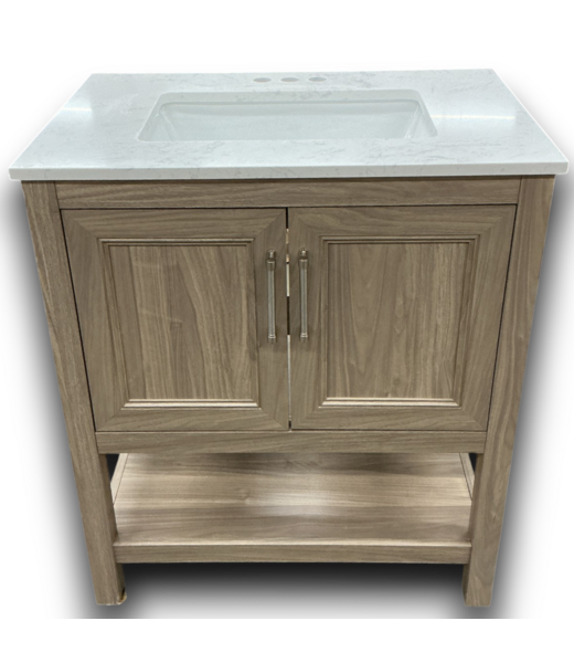 53687 30-in Latte Brown Undermount Bathroom Sink Vanity
