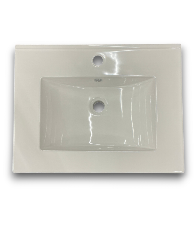53693 White Ceramic Basin Bathroom Vanity Top Only 24"