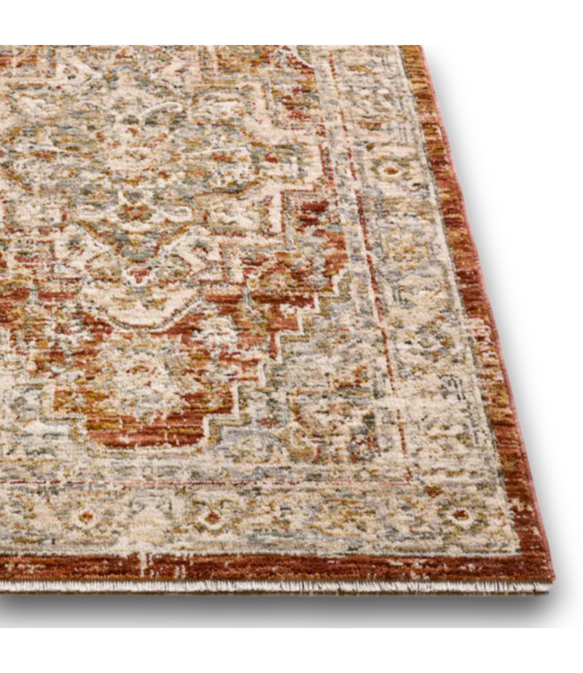 53697 Rust Medallion Area Rug 8' X 10'