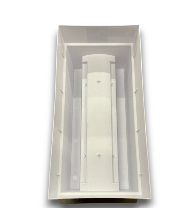 53707 White Deck Rail Plastic Planter 24"