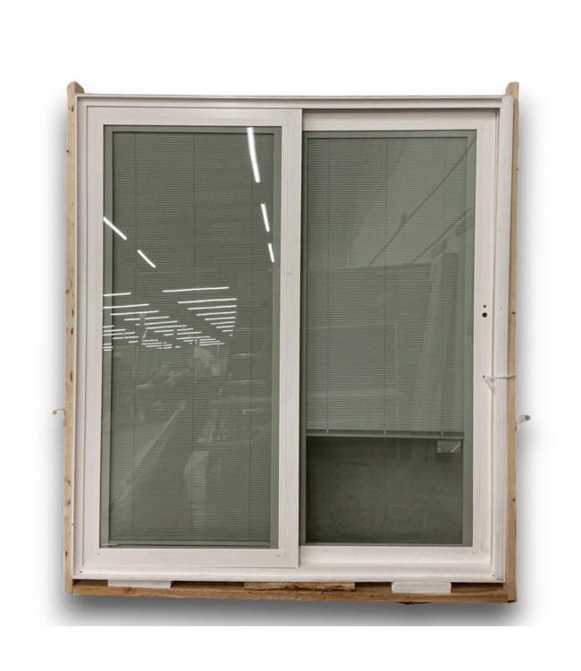 53696 Sliding Vinyl Patio Door With Blinds 72 x 80