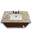 53713 Dark Walnut Bathroom Vanity With Granite Top 42"W