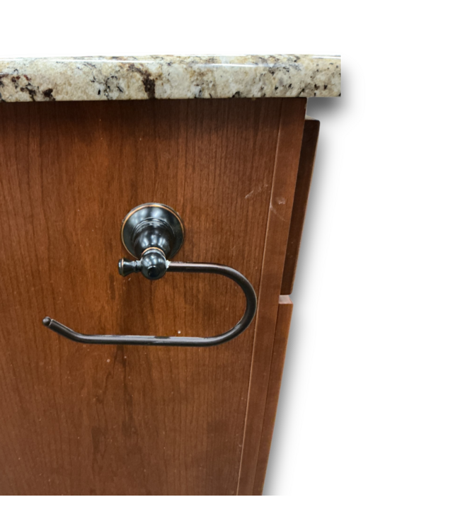 53713 Dark Walnut Bathroom Vanity With Granite Top 42"W