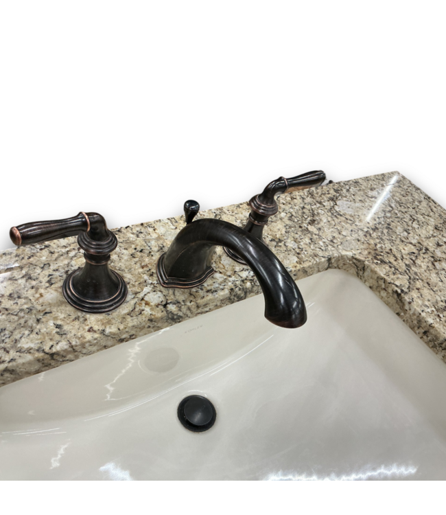 53713 Dark Walnut Bathroom Vanity With Granite Top 42"W