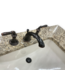 53713 Dark Walnut Bathroom Vanity With Granite Top 42"W
