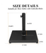 53742 Black Square Concrete Umbrella Base