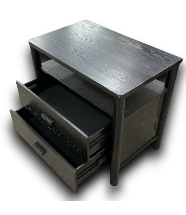 53737 Black Julyssa Couture Nightstand 29"W