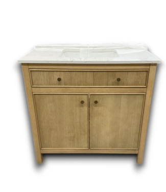 53751 Sandbanks White Oak Bathroom Vanity With Top 36"
